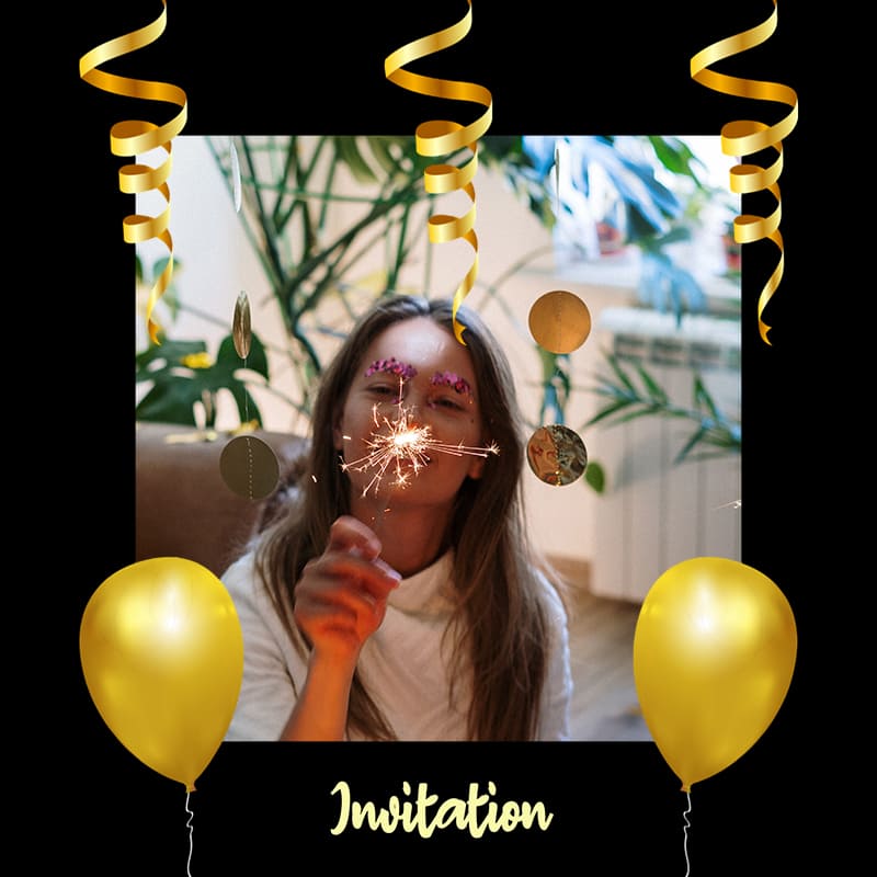 Carte d'invitation personnalisée pour un anniversaire d'enfant - SimplyCards