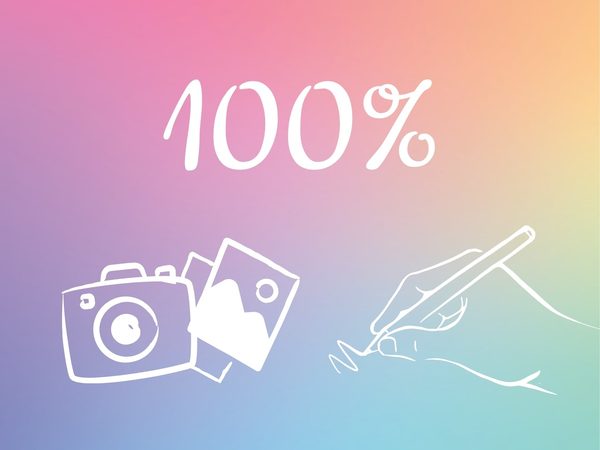 Free design: start from a blank card with your photos