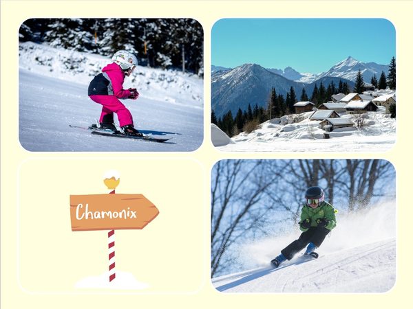 Postcard template from the ski slopes