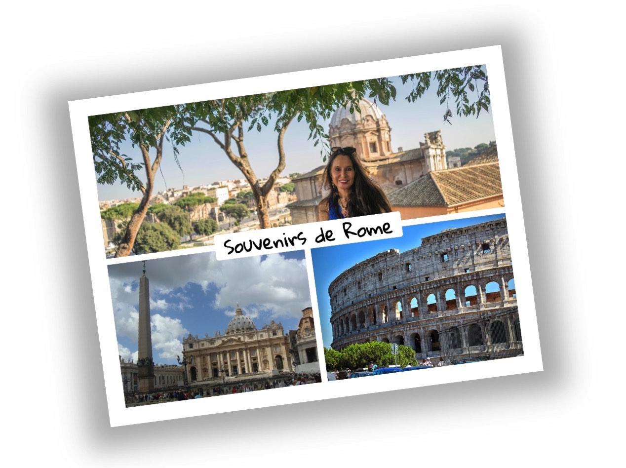 a personalised postcard from Rome