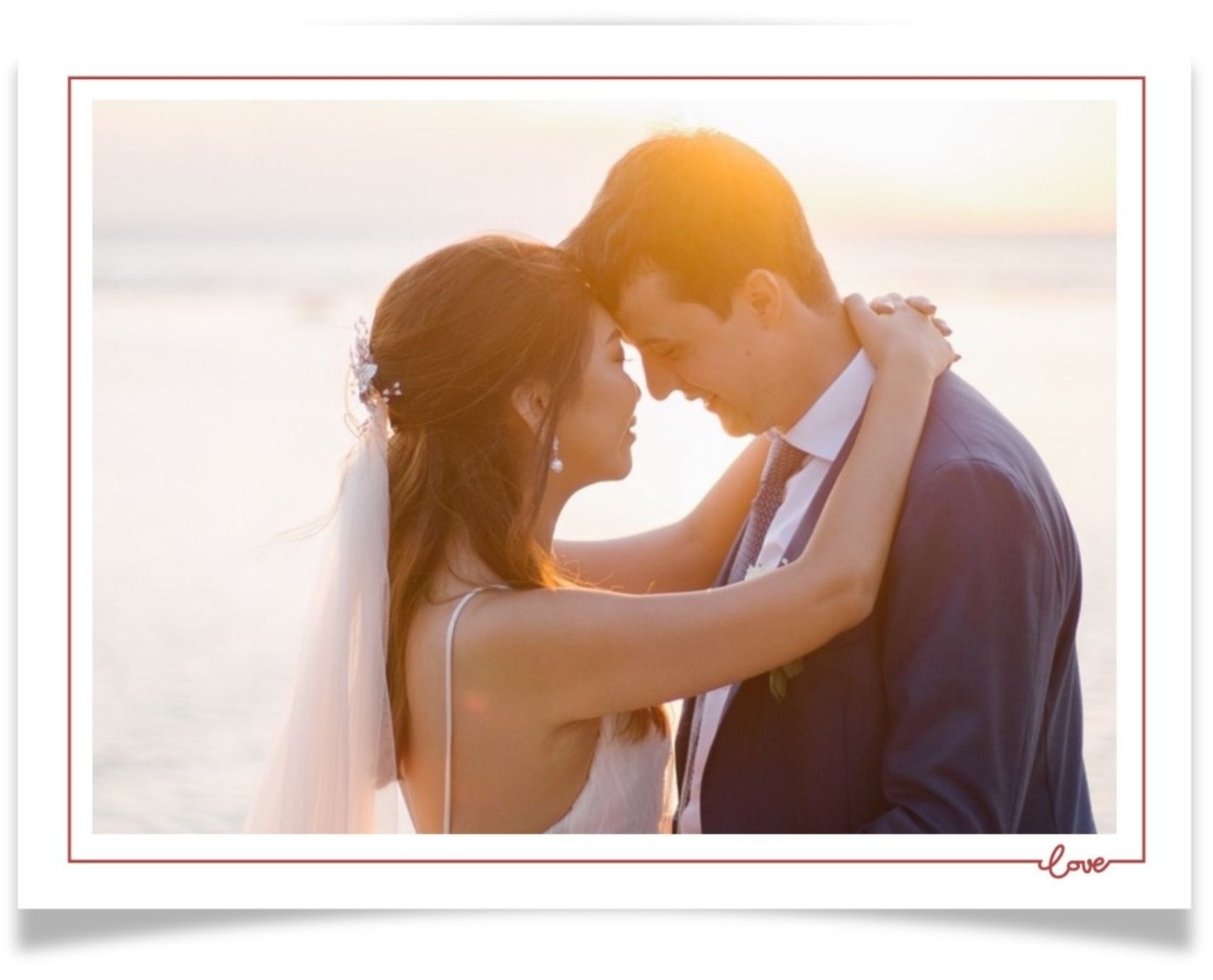 ein Beispiel für eine Erinnerungskarte an eine Hochzeit