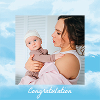 birth congratulation card section