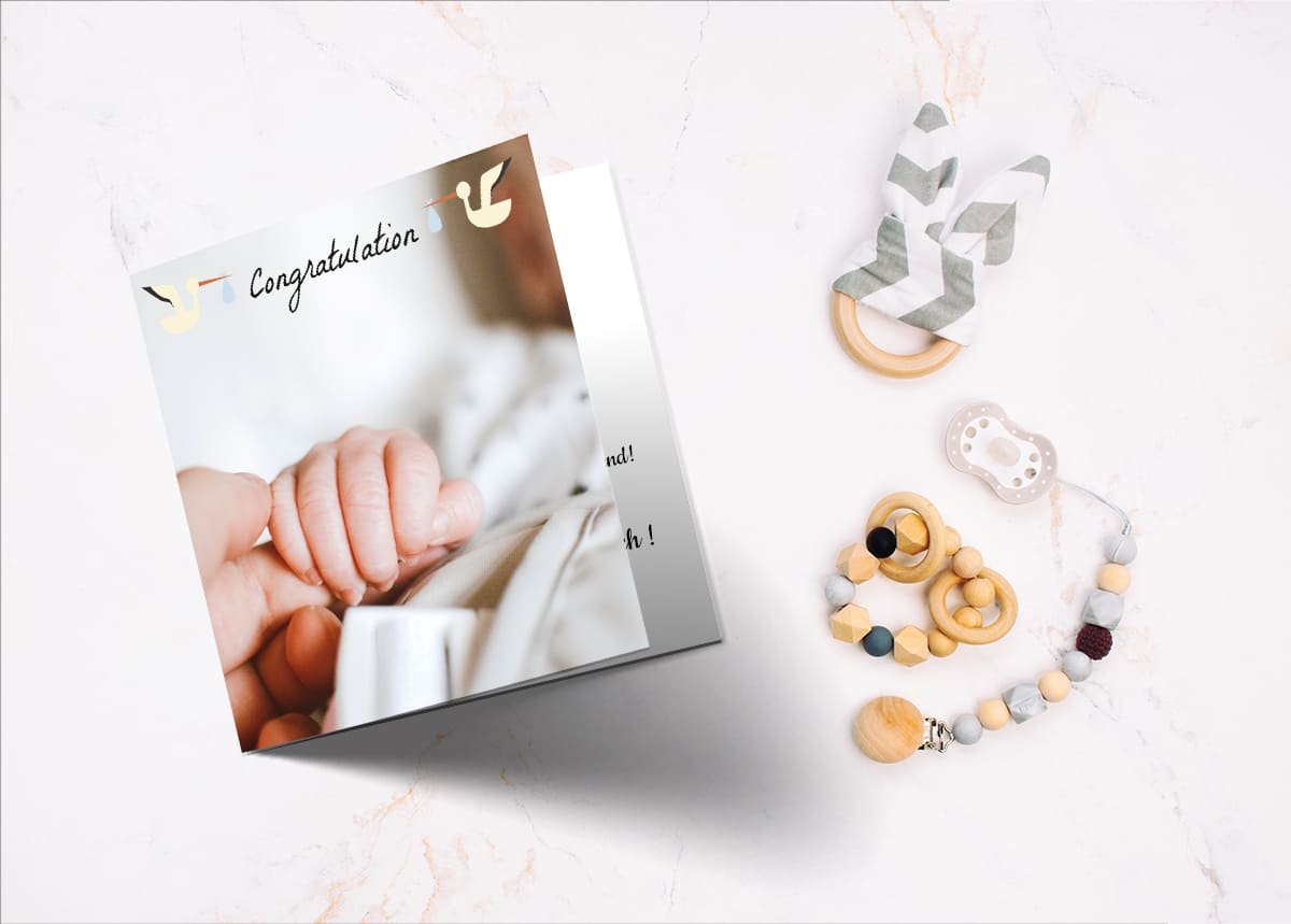 a nice birth congratulation card