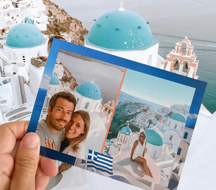 Carte postale souvenir escapade en amoureux