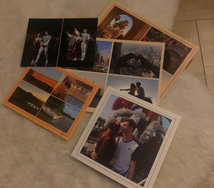 Carte postale personnalisée souvenirs inoubliables