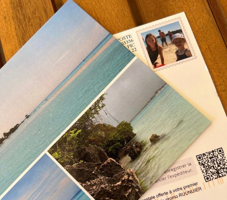 Carte vacances d'été en famille