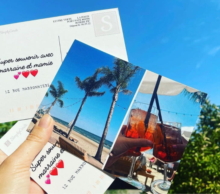 Carte vacances famille marraire et mamie