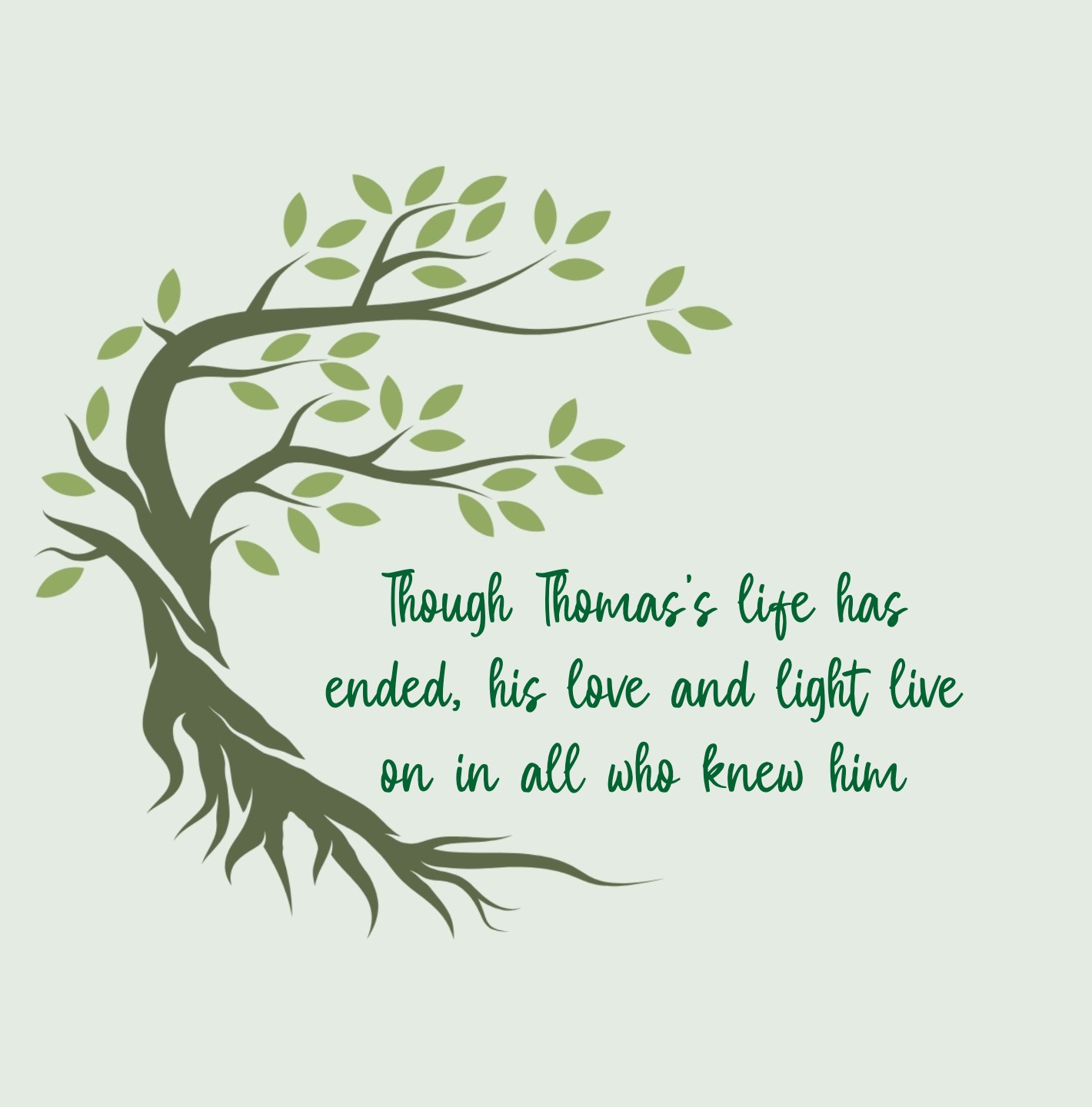 Tree of life silhouette with message of continuity