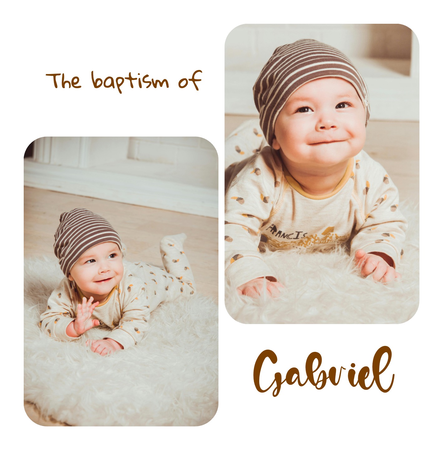 faire-part de baptême avec photo du bébé