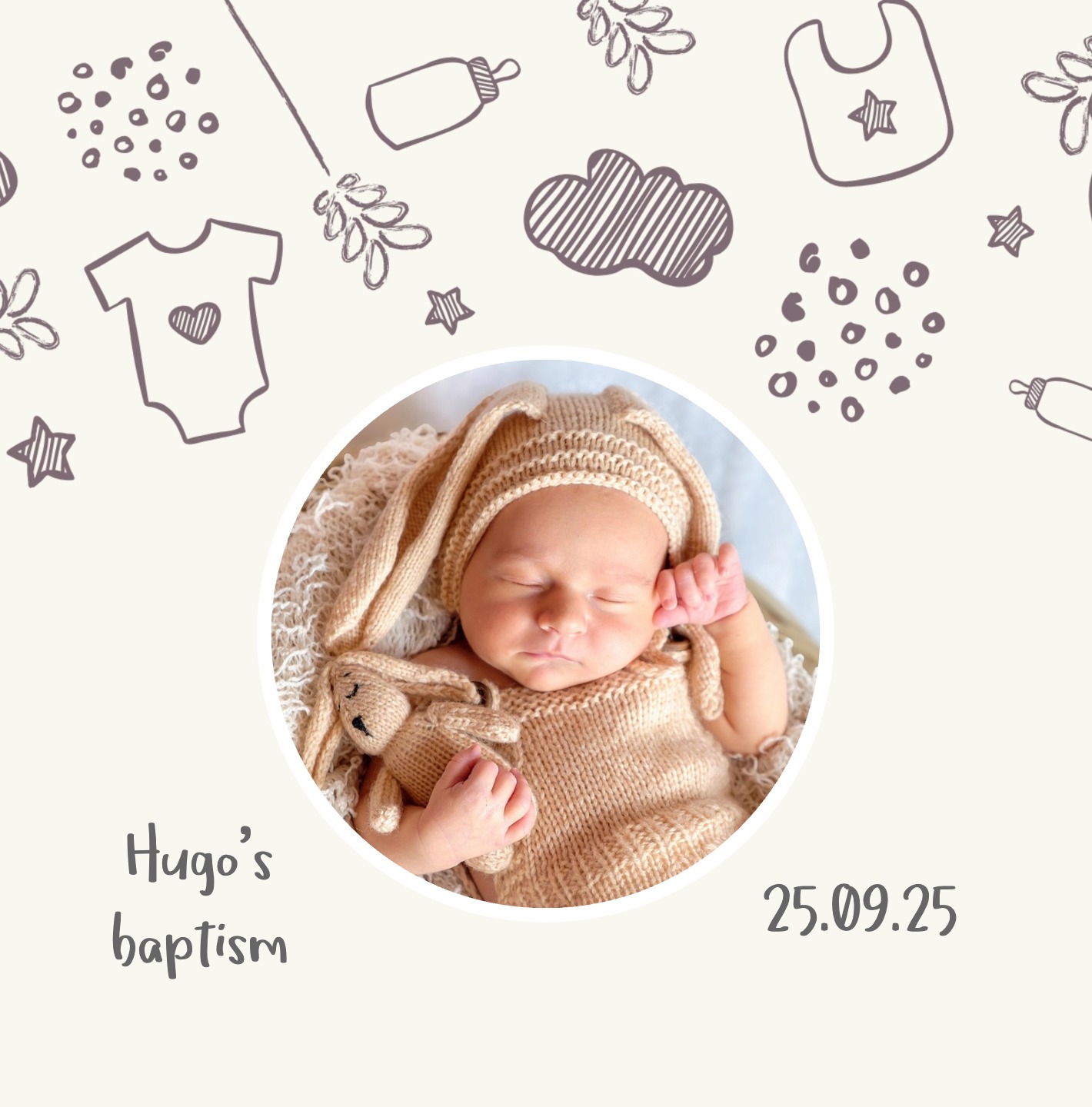 faire-part baptême design bébé