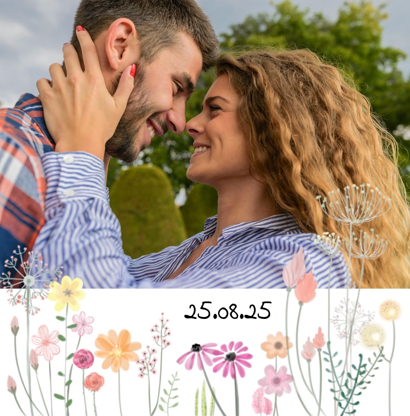 personalisierte Hochzeitsanzeige – Vorlage