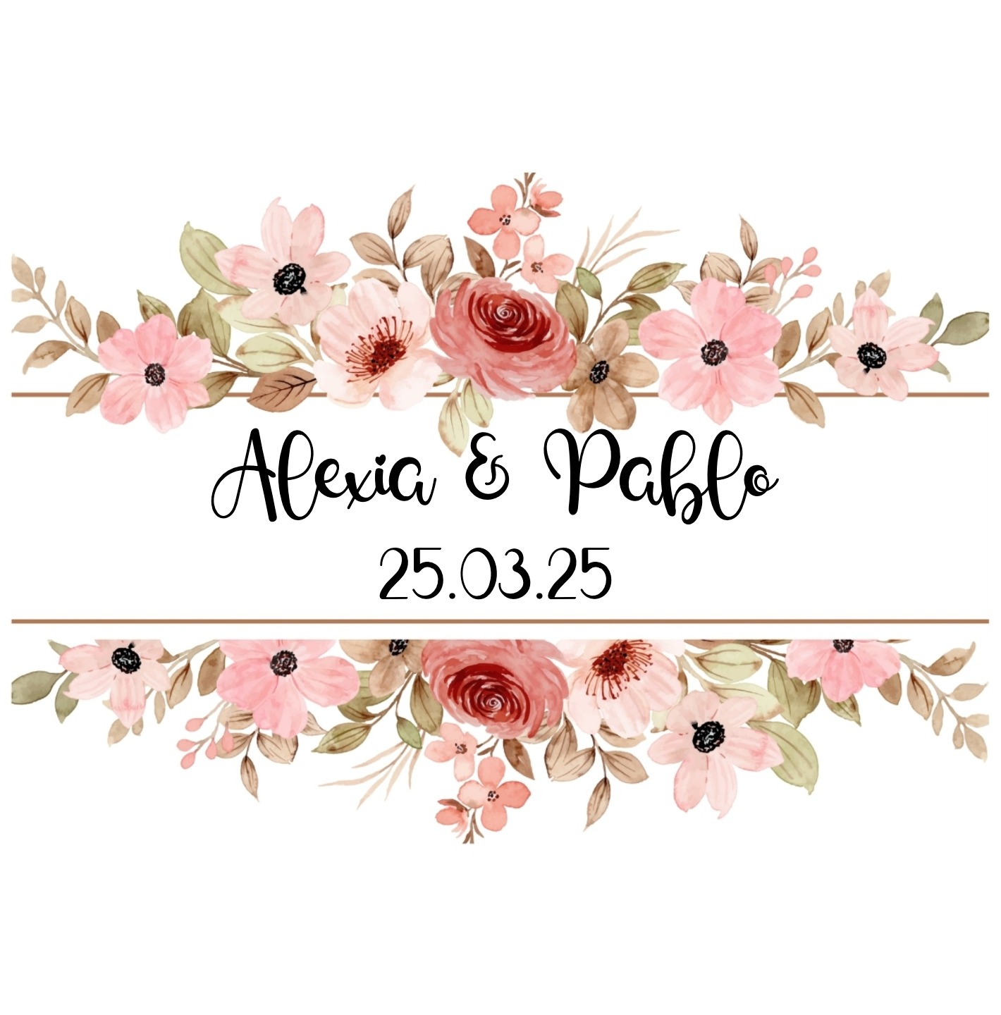 klassische Hochzeitsanzeige