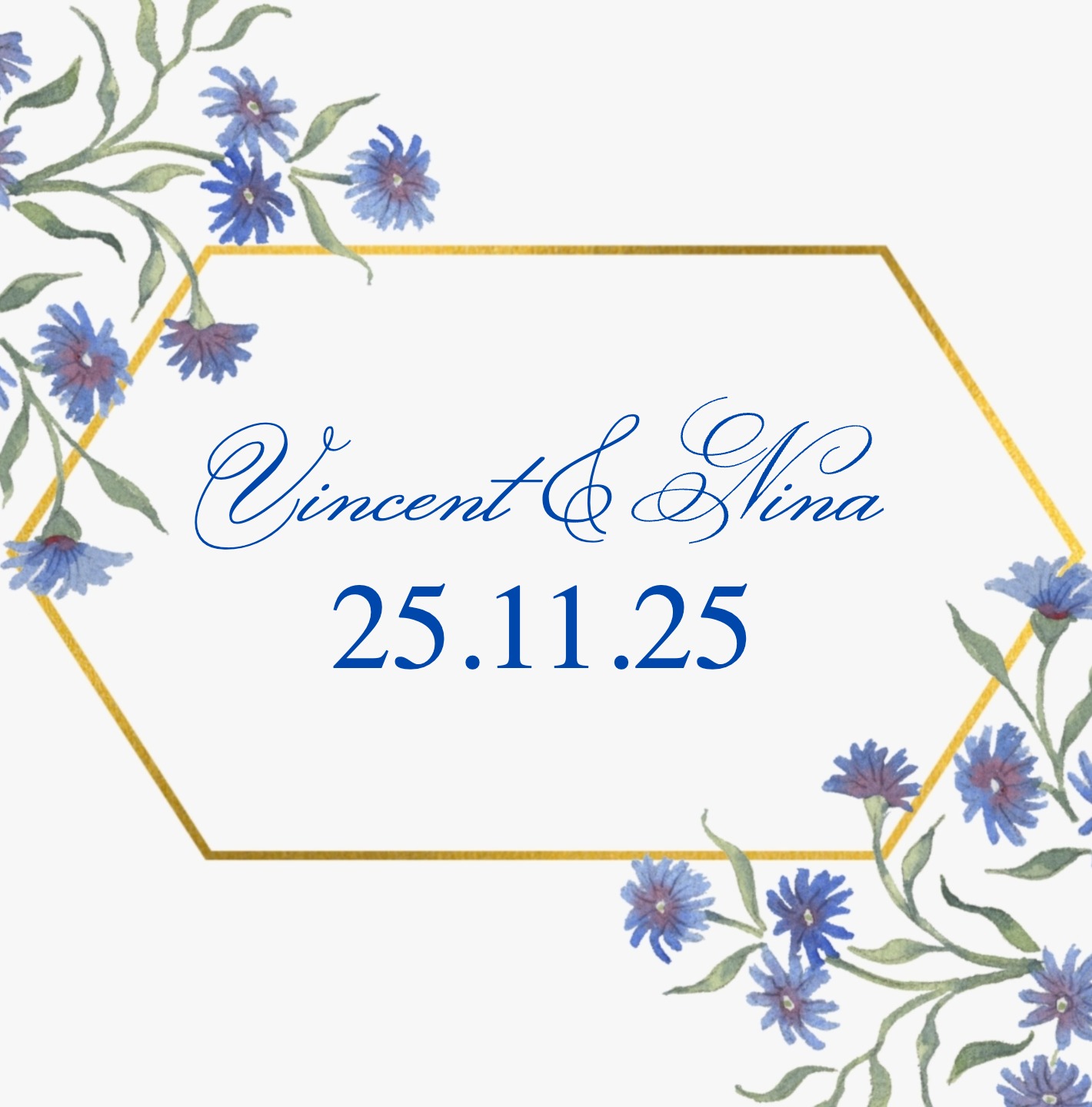 elegante Hochzeitsanzeige