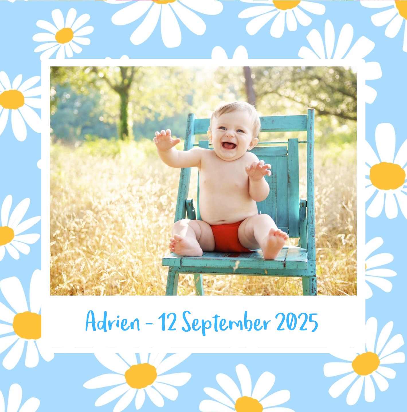 faire-part de naissance personnalisé - modèle à personnaliser