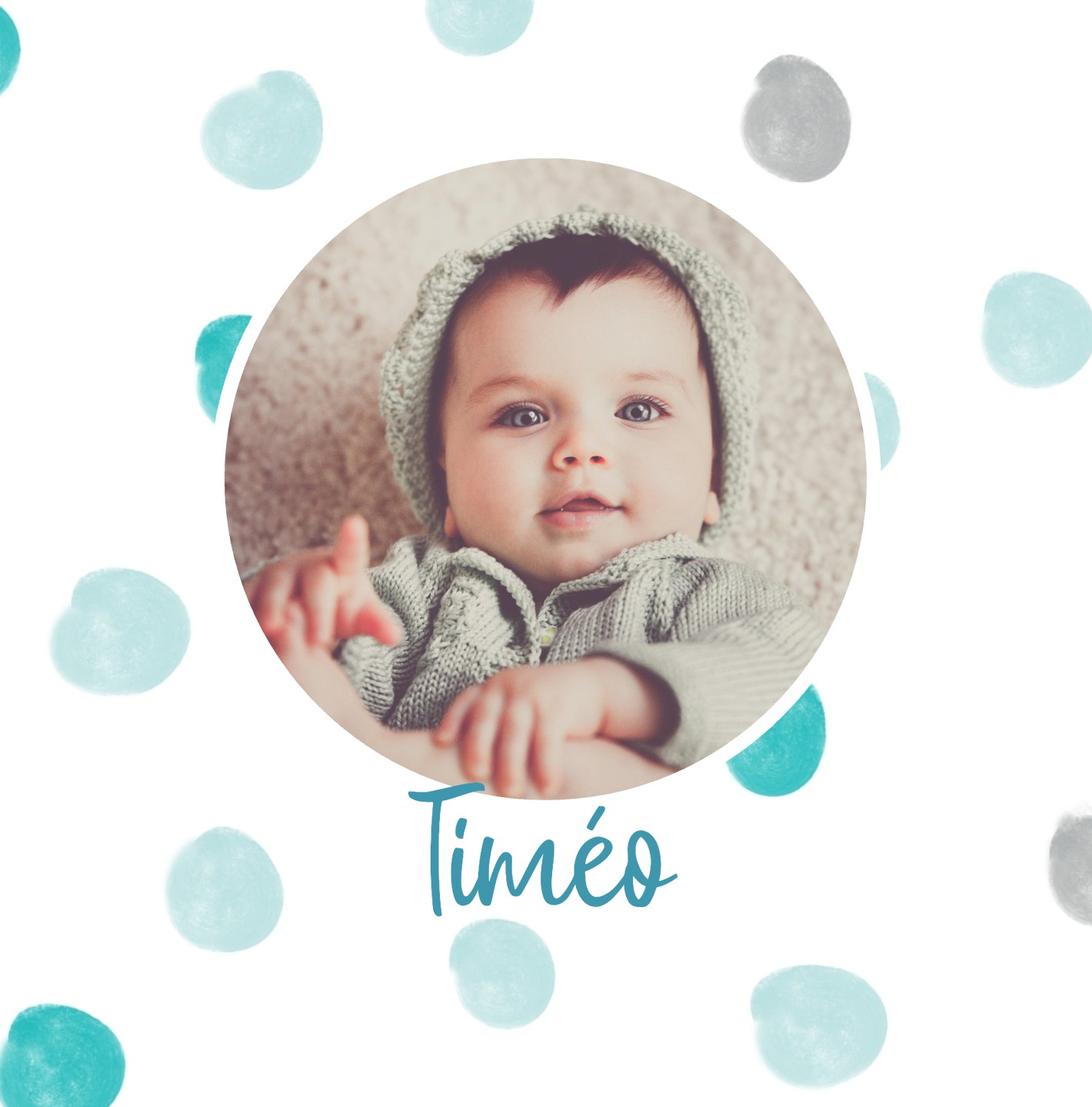 faire-part de naissance garçon personnalisé