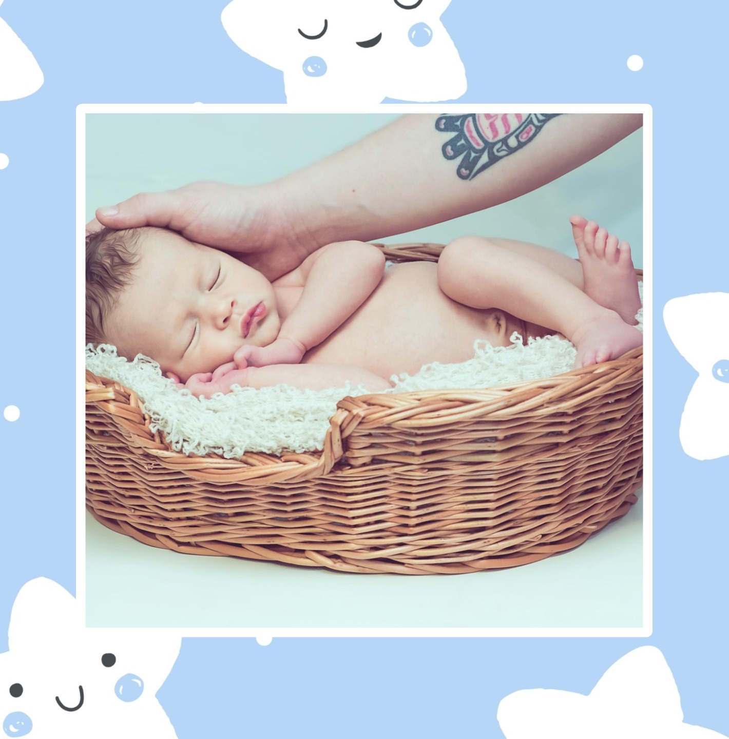 faire-part naissance thème étoiles lune