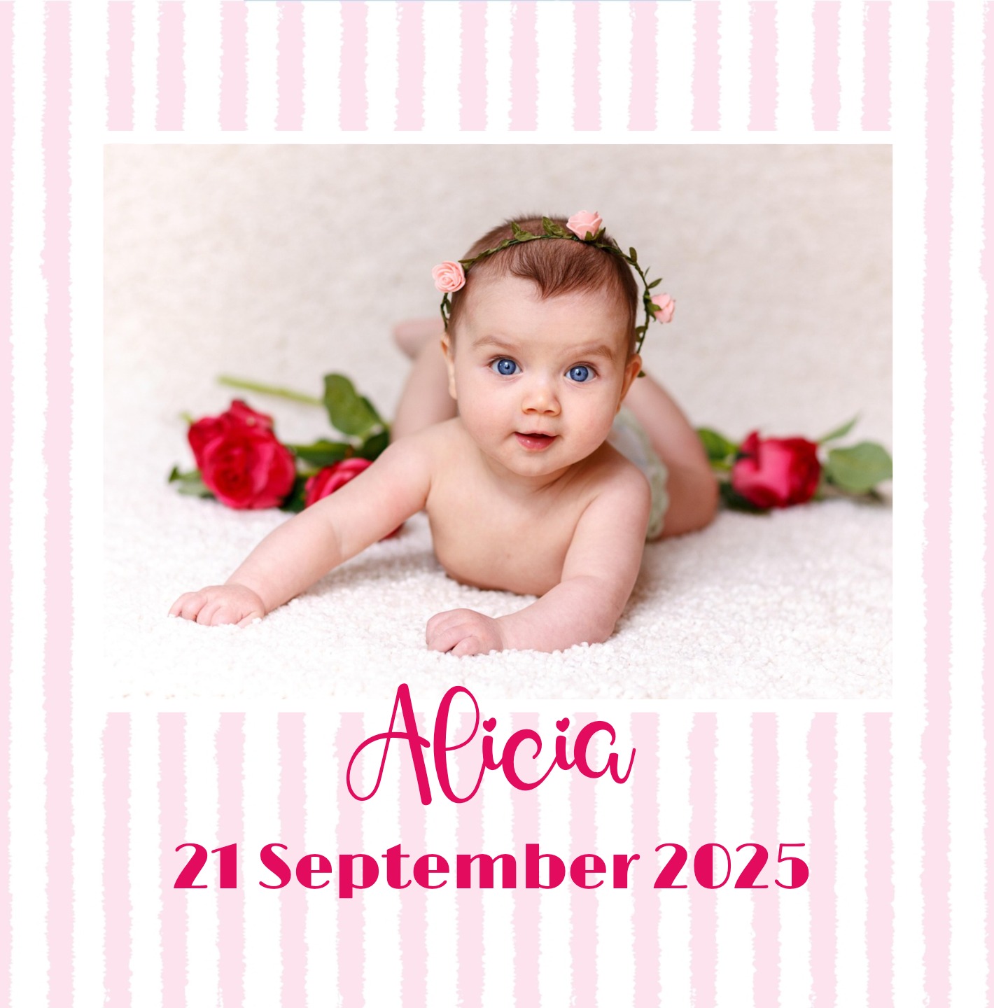 faire-part de naissance fille personnalisé