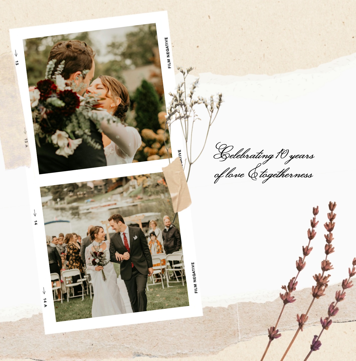 10 years wedding anniversary invitation