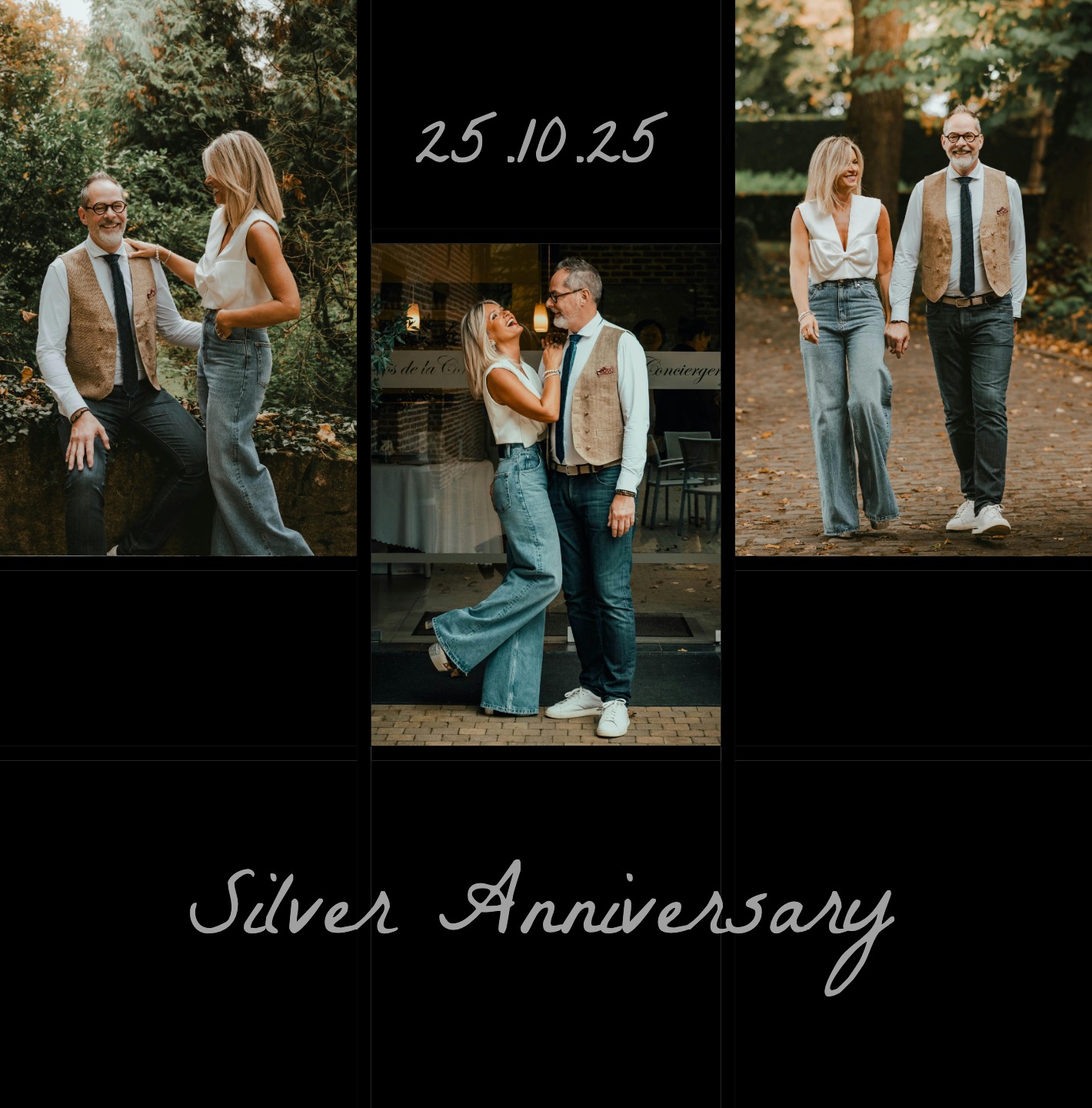 silver wedding anniversary 25 years invitation