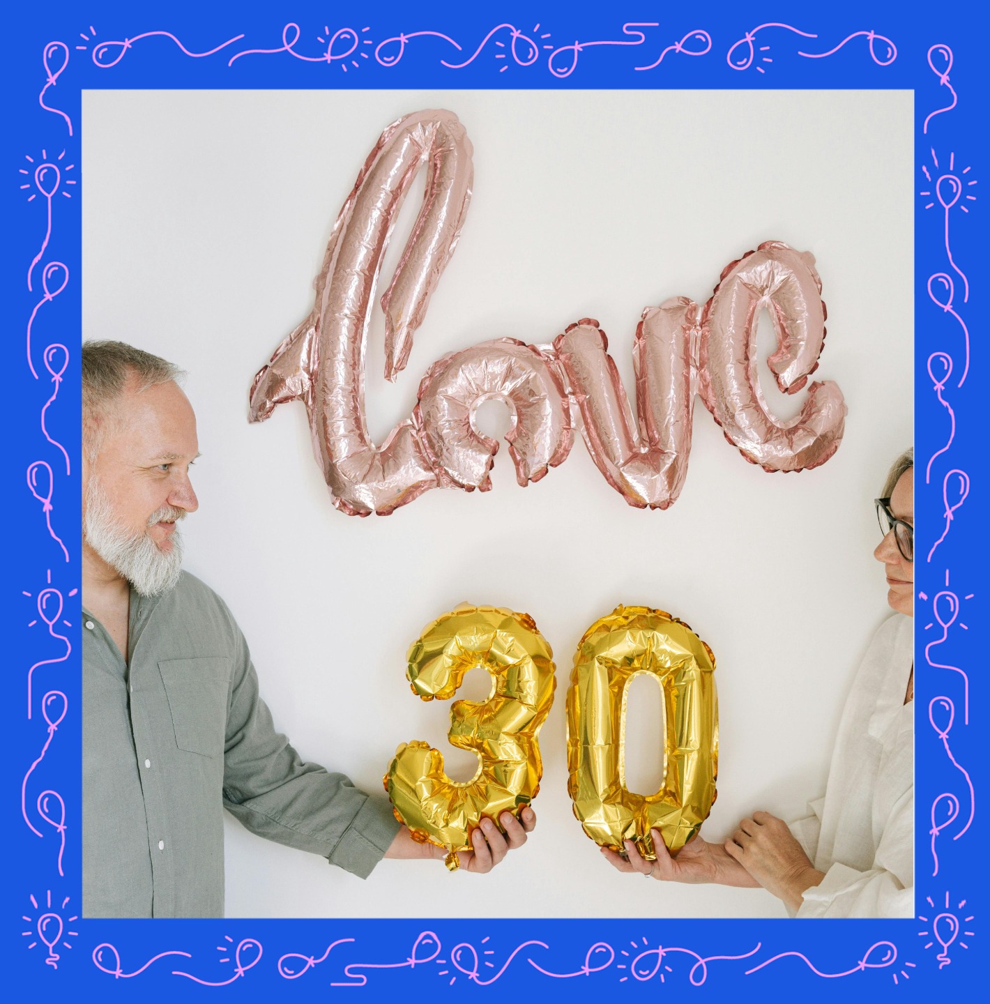 30 years wedding anniversary celebration card