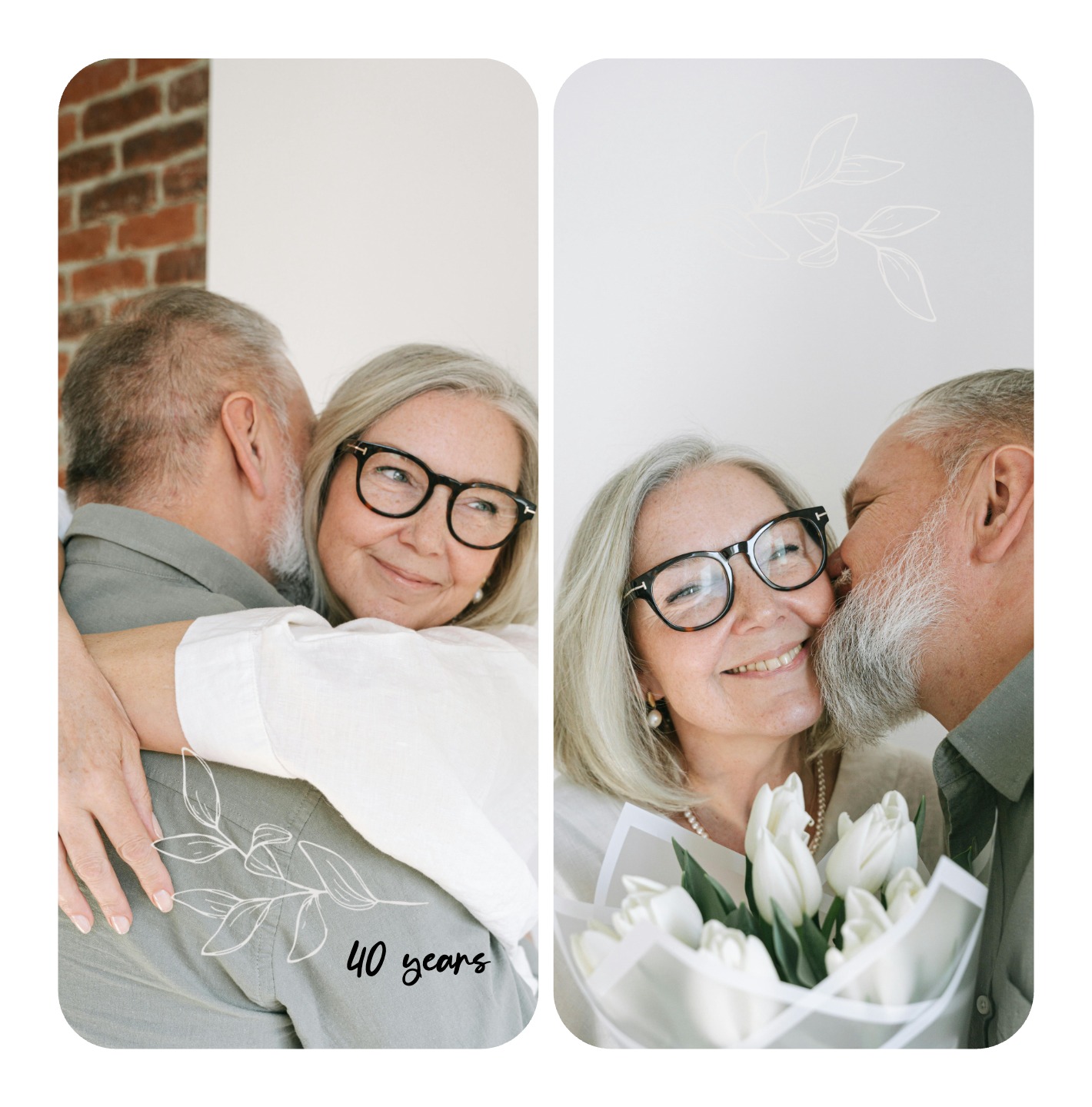 40 years wedding anniversary card