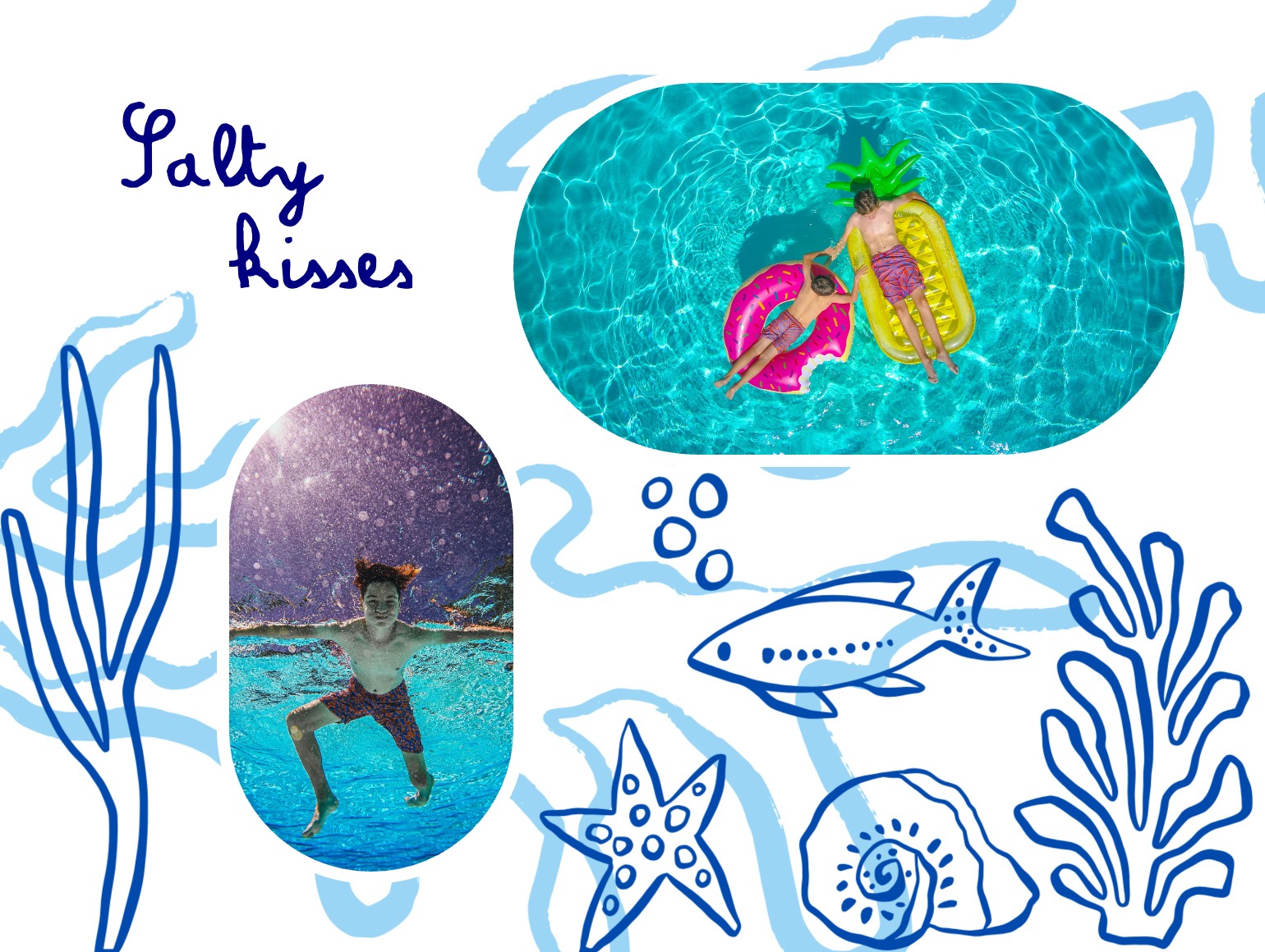 beach holiday postcard
