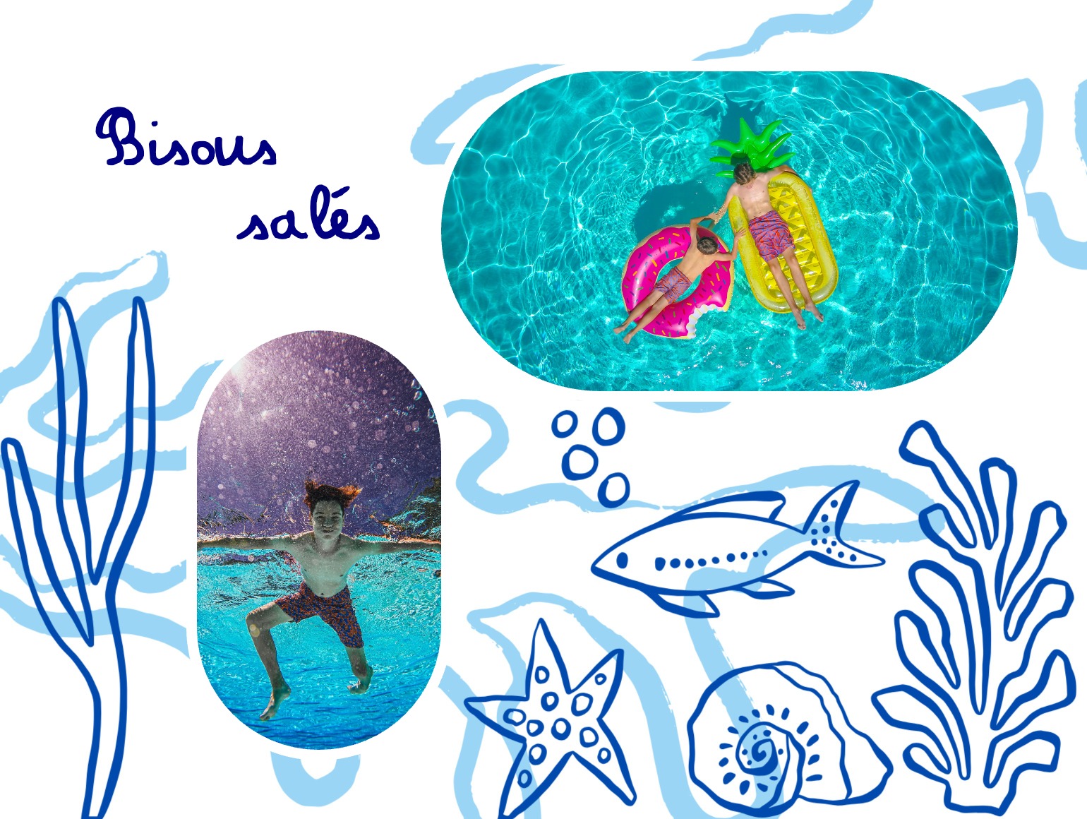 carte postale de plage
