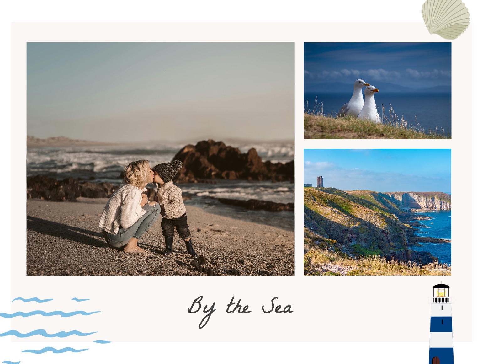 Valras beach postcard