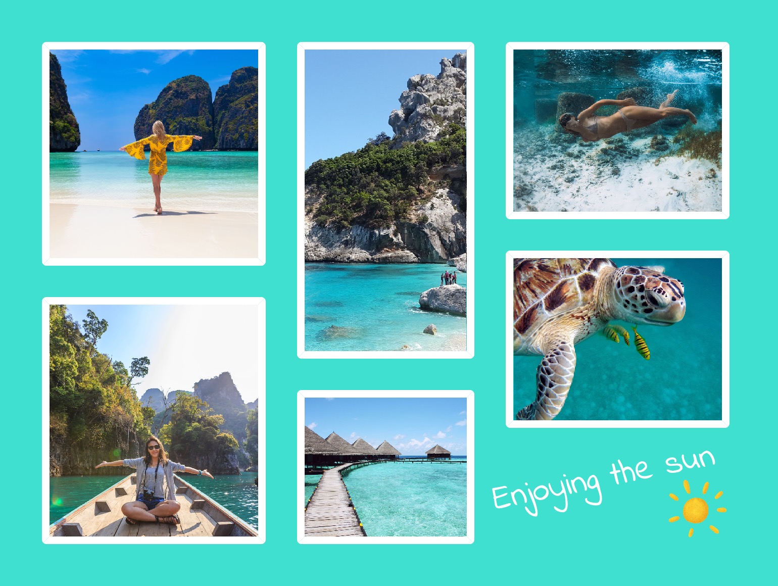 holiday postcard text beach