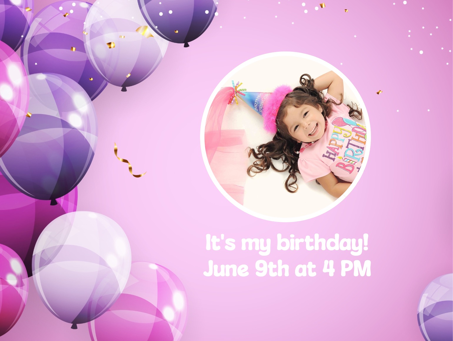 kids birthday invitation card