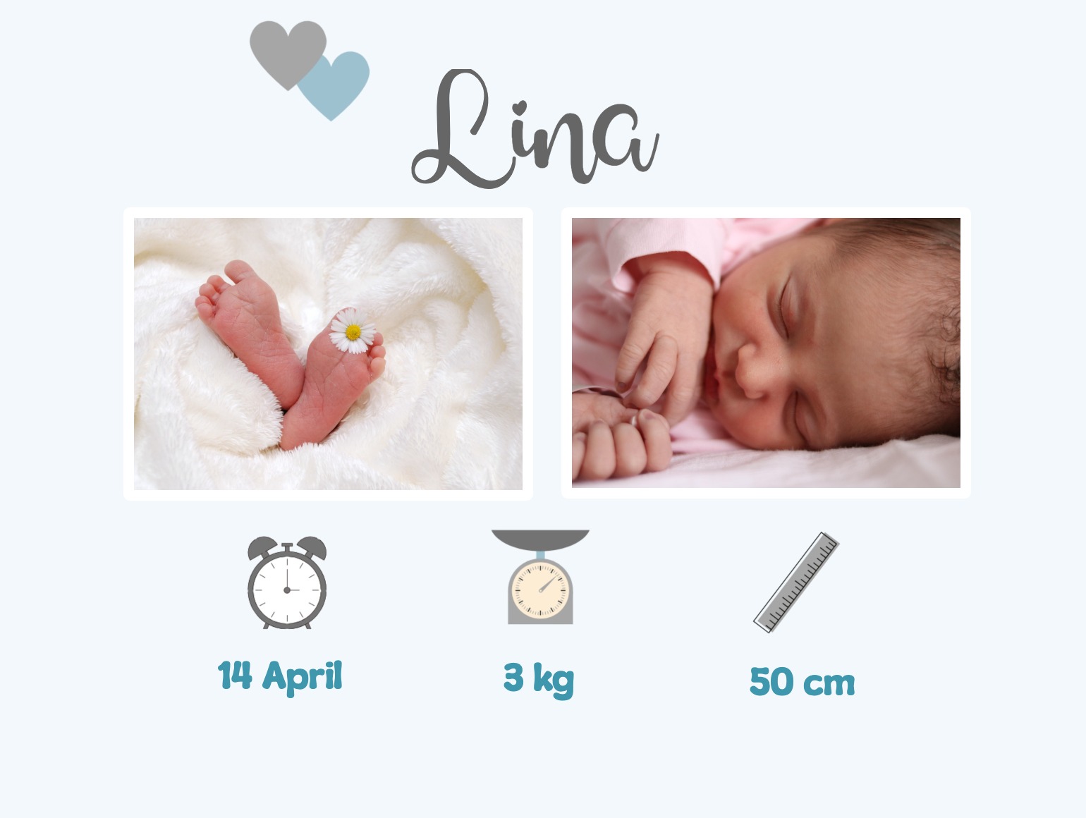 baby birth announcement postcard