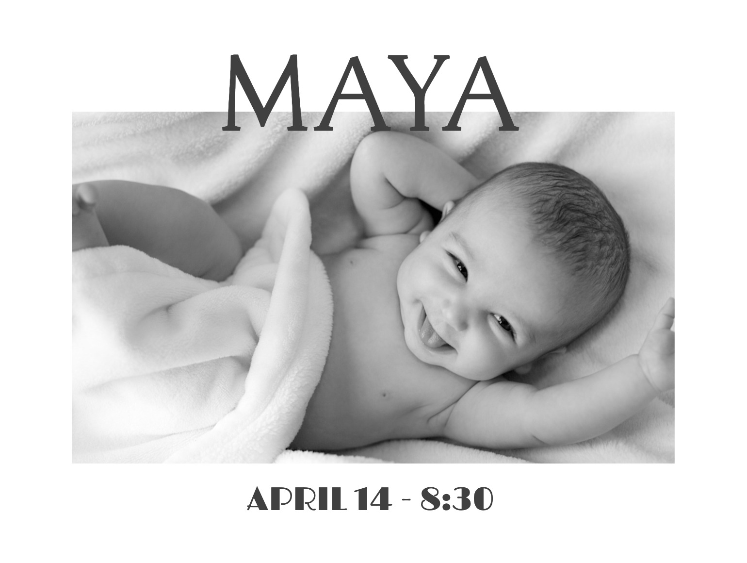 new baby postcard