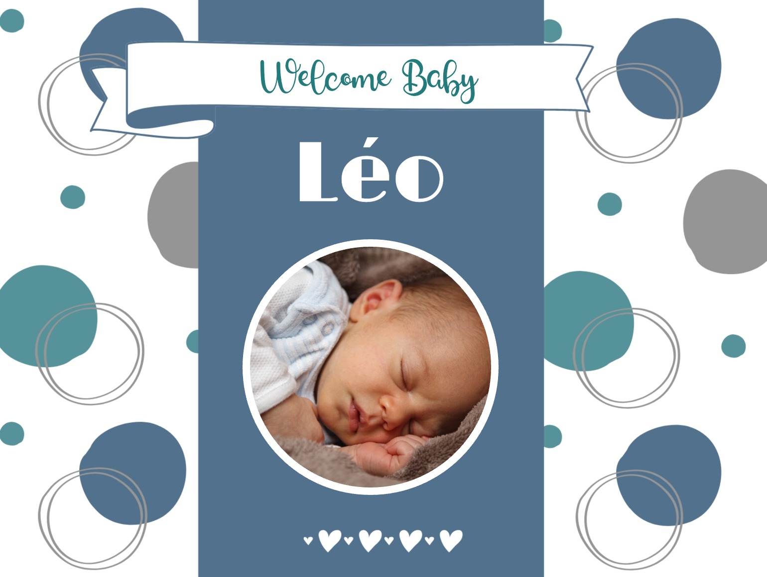 baby boy postcard announcement