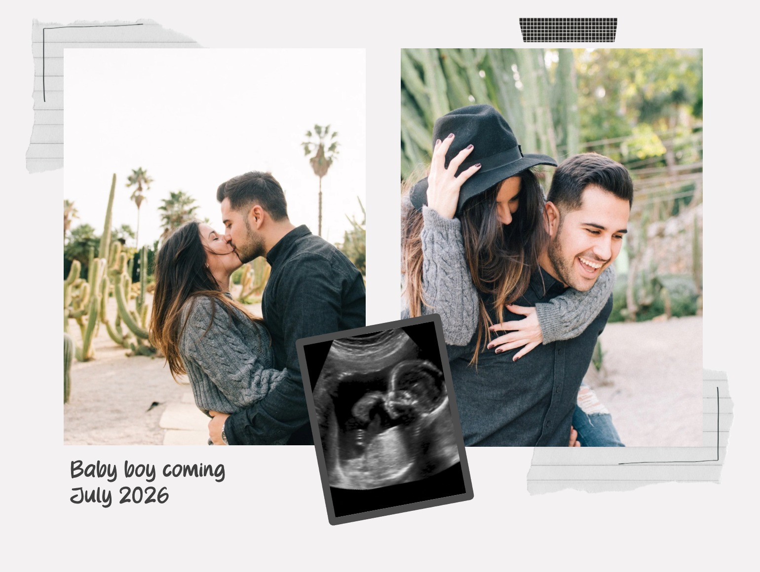 baby announcement postcard
