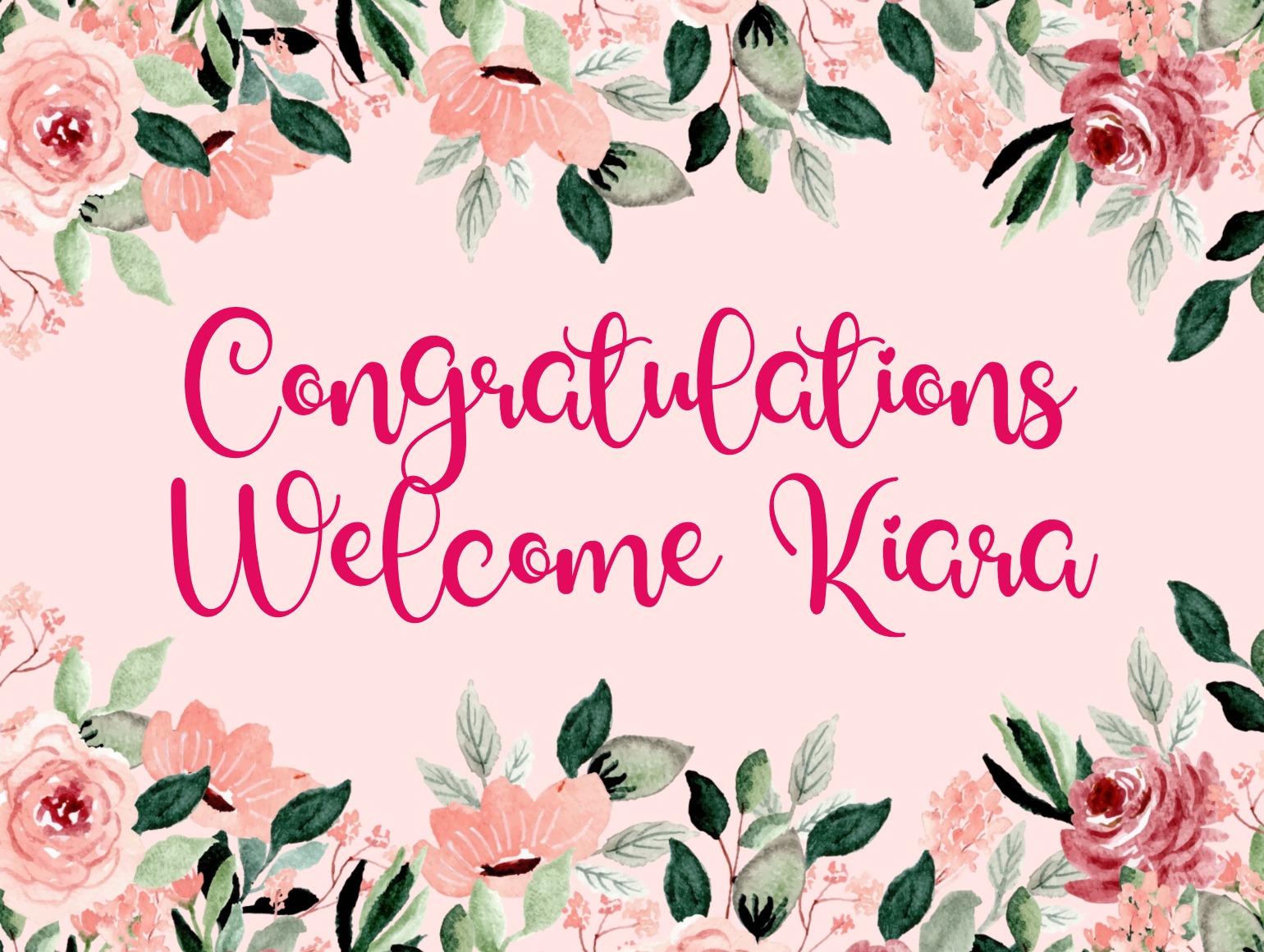 congratulations baby postcard