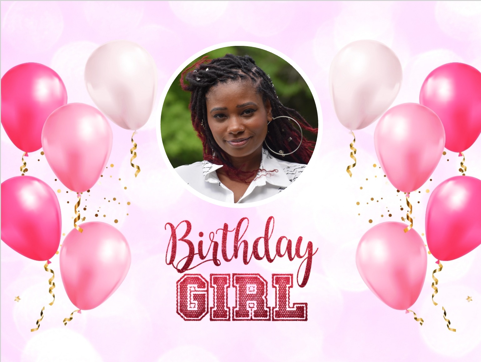 Colourful card full of energy for a dynamic woman’s birthday