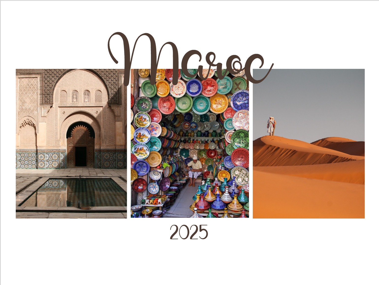 Carte postale personnalisée avec les paysages du Maroc