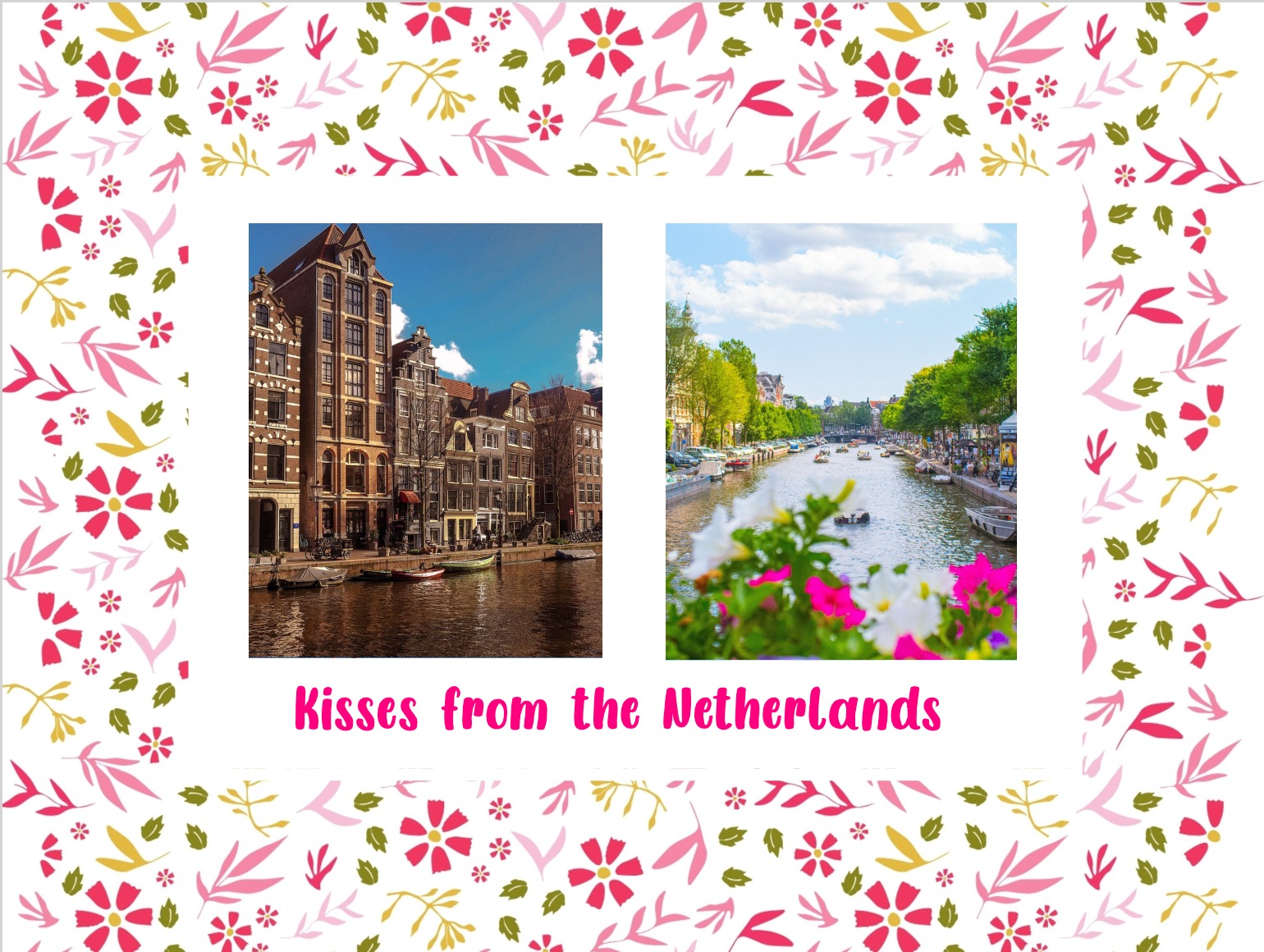 Blumige Postkarte personalisieren – gestalten Sie eine florale Illustration oder Fotokarte