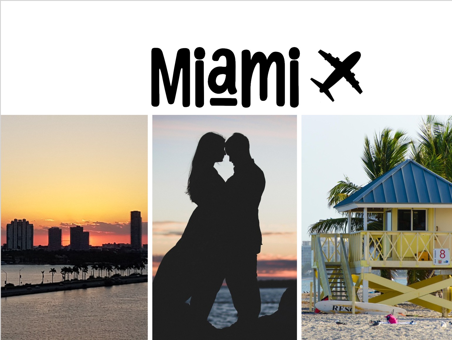 Carte postale personnalisée avec photos de Miami