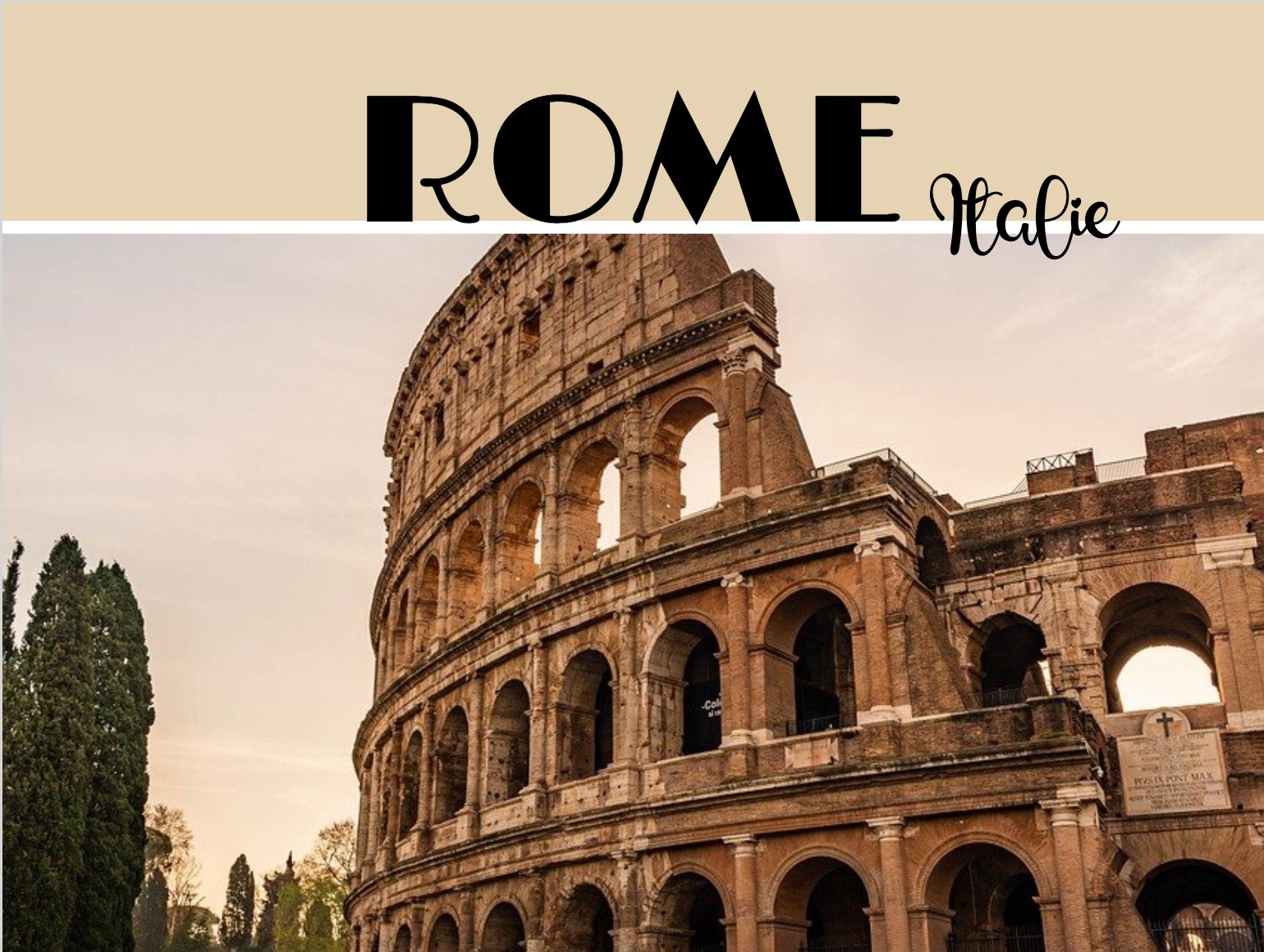 Carte postale Rome personnalisée avec le Colisée à créer et envoyer depuis votre mobile
