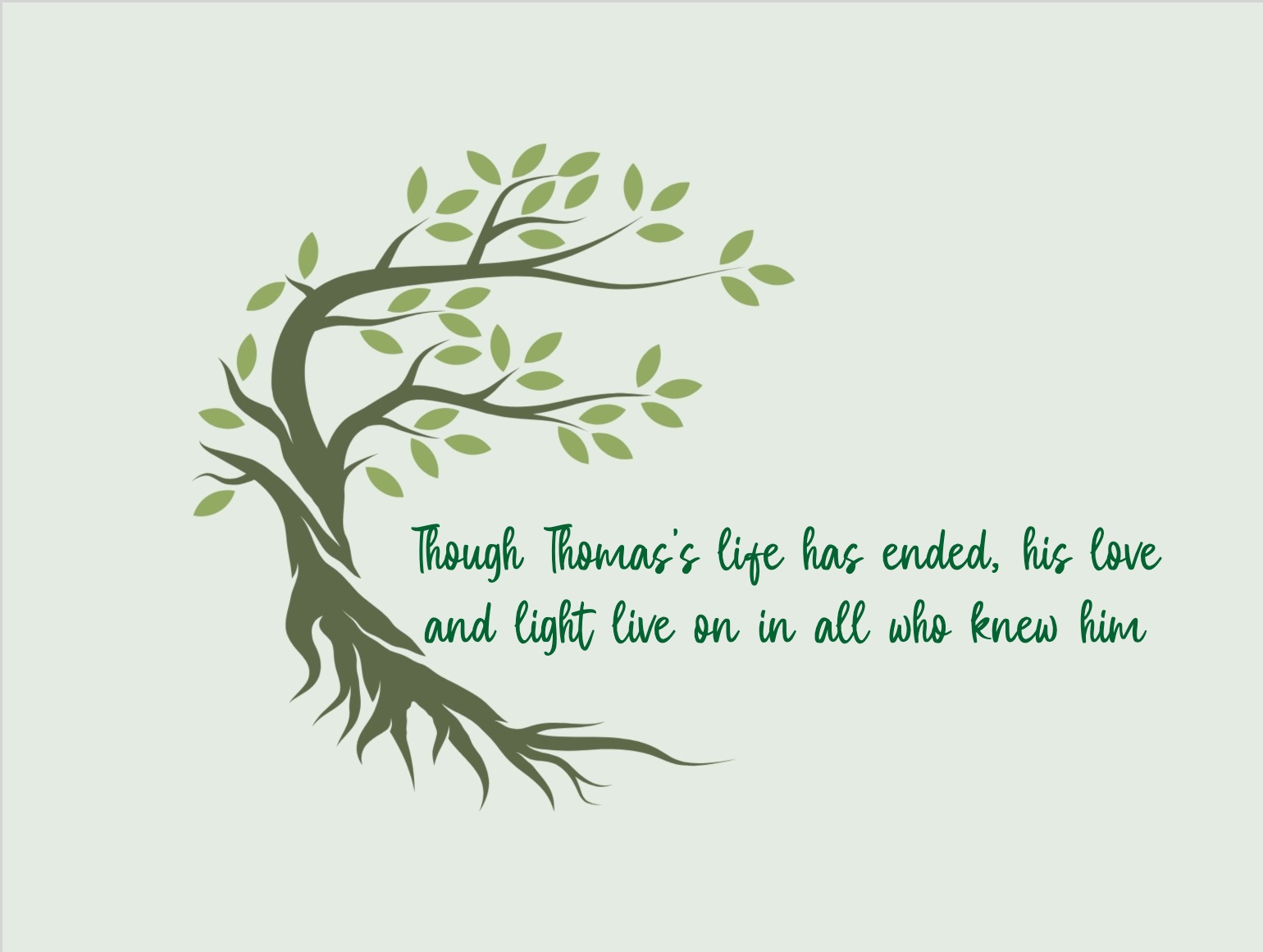 Tree of life silhouette with message of continuity