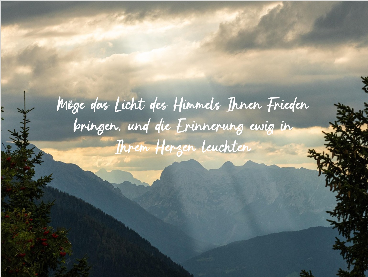 Heller Himmel – ein Bild des Trosts