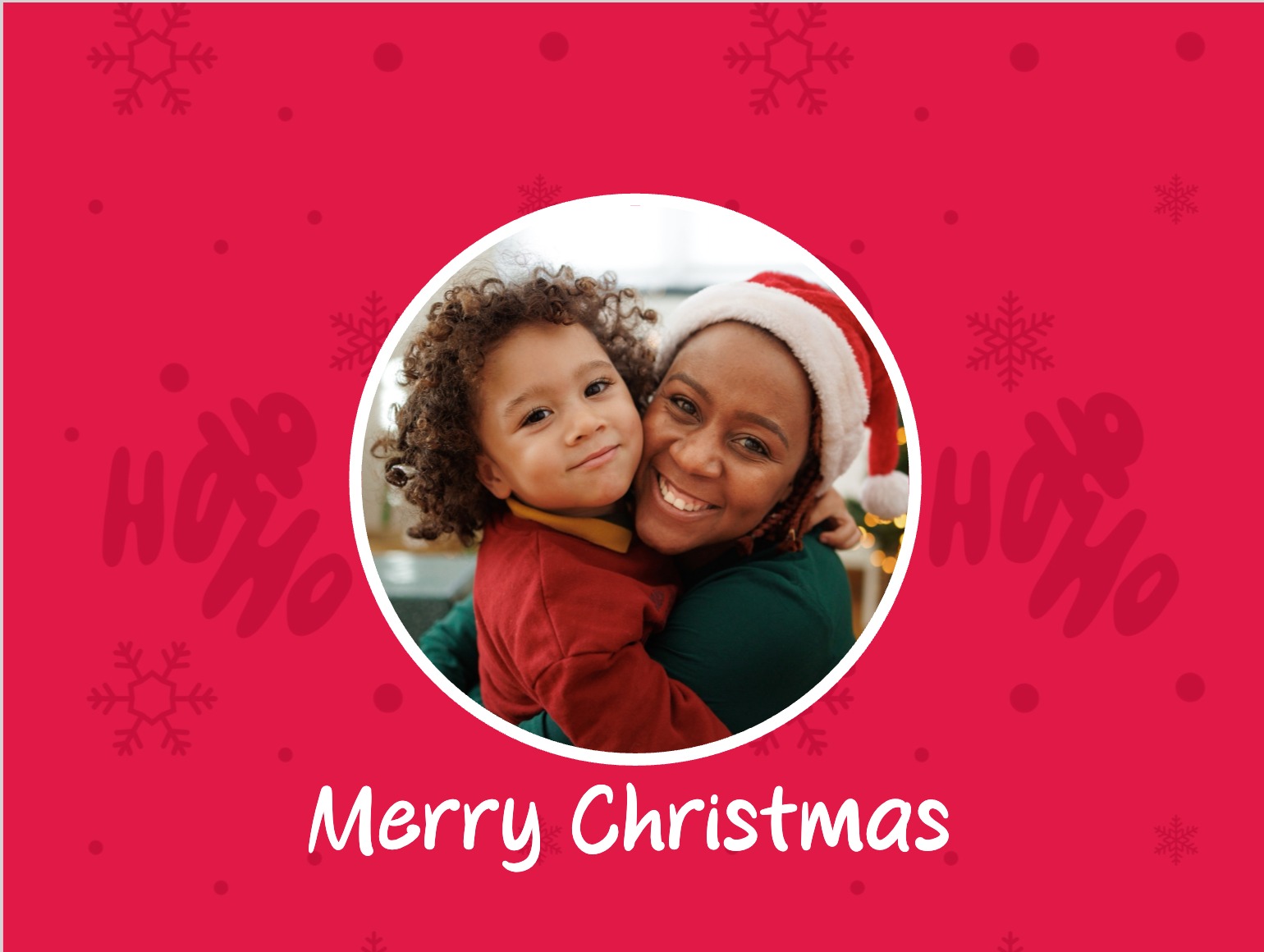 Free download printable Christmas card template