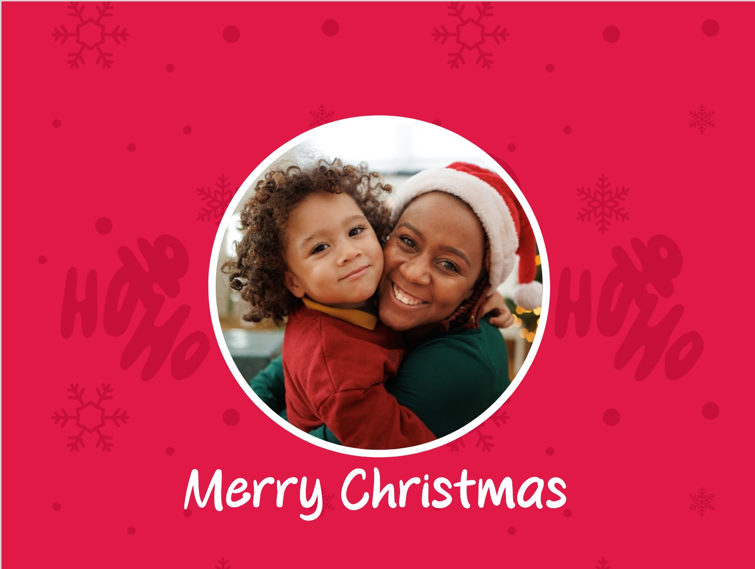 Free download printable Christmas card template