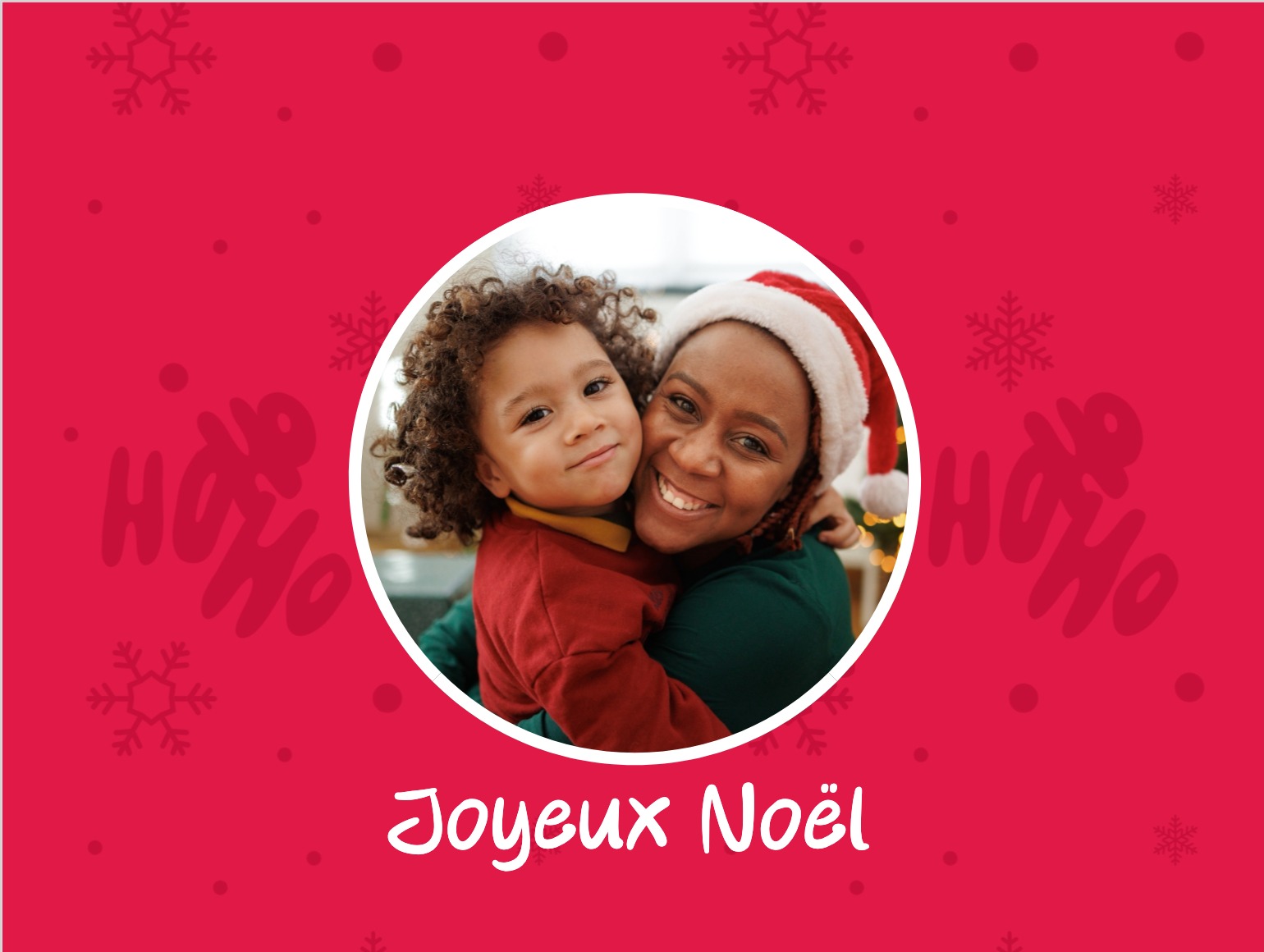 Modèle à télécharger gratuitement pour envoyer une carte de Noël maison