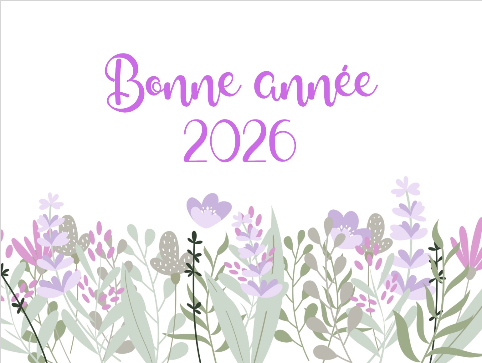 Carte de vœux colorée avec illustration florale et message optimiste