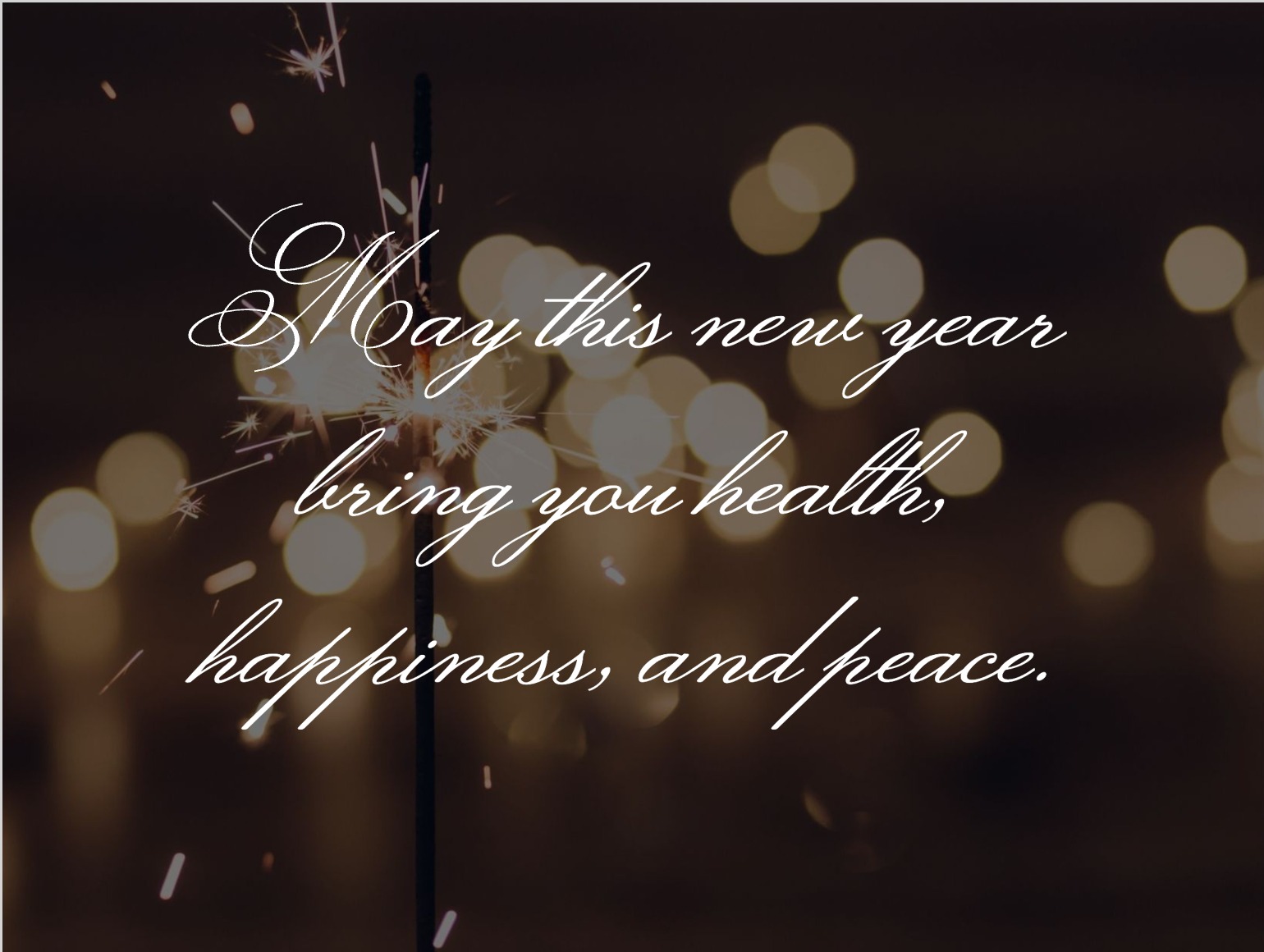 Simple card with wishes for health, happiness and peace