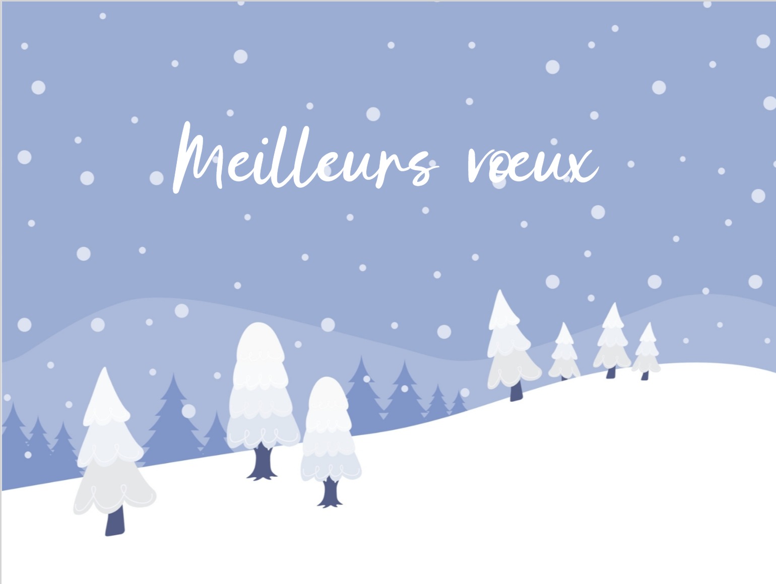 Carte de vœux hivernale élégante et personnalisée