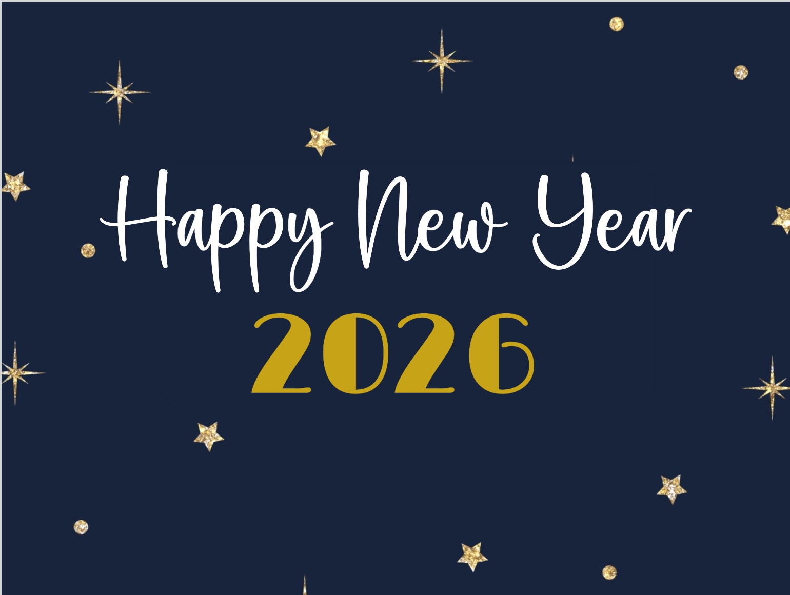 Professional New Year card with formal message