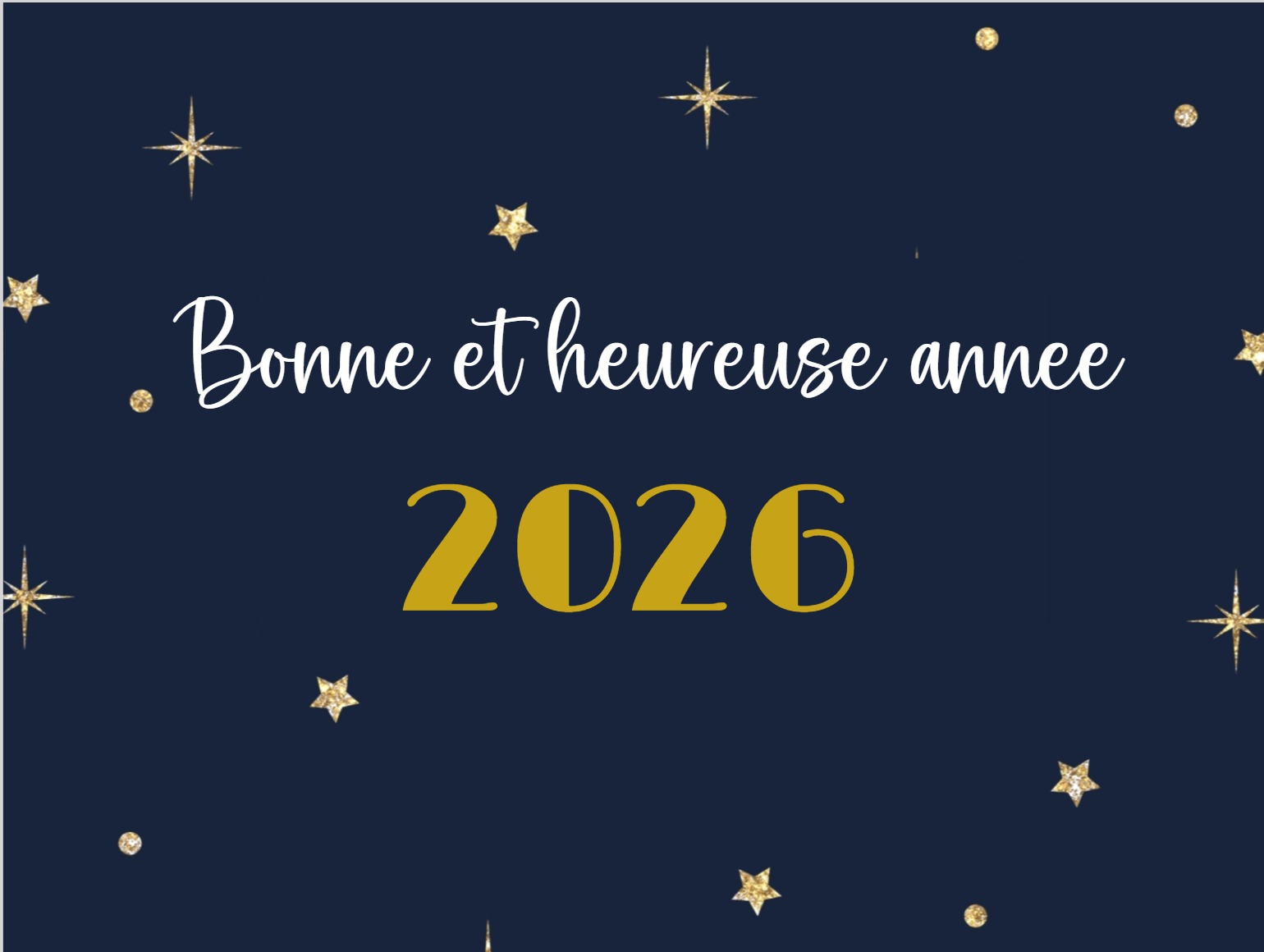 Carte de vœux professionnelle avec message formel